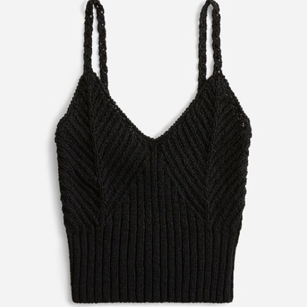 J. Crew Cropped V-Neck Sweater-Tank size M